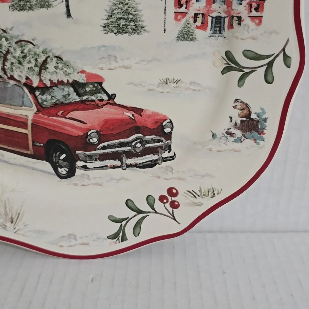 Set of 4 Better Homes and Garden Festive Holiday Plates - Picture 6 of 16